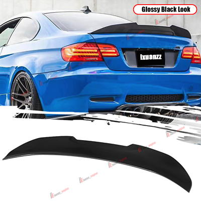 #ad For 2007 2012 BMW E92 Coupe Glossy Black PSM Style Rear Trunk Spoiler Wing Lip $68.49