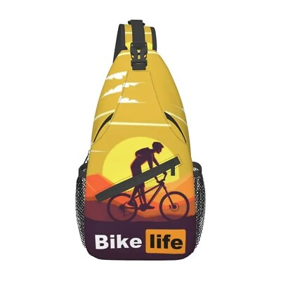 #ad Unisex Bike Life Cool MTB Mountain Bicycle Cyclist Shoulder Crossbody Chest Bag $29.99