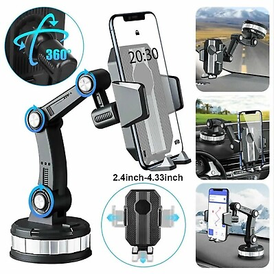 #ad Car Phone Holder Dashboard Windshield Phone Mount Universal for iPhone Samsung $8.95