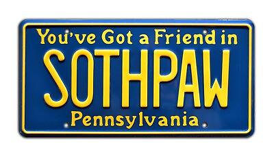 #ad Rocky IV Sylvester Stallone SOTHPAW STAMPED Replica Prop License Plate $17.00