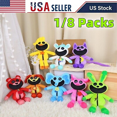 #ad USA Smiling Critters Figure Plush Doll CatNap Hoppy Hopscotch Monster Doll Toys $93.99