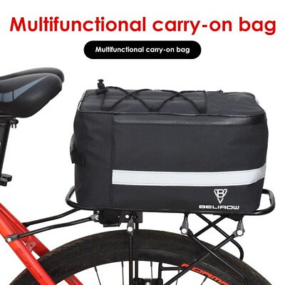 4L Bike Pannier Rack Bag Seat Saddle Trunk Bag Bicycle Bag Fit Taillight $13.95