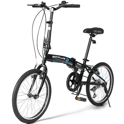 20quot; 7 Speed Folding Bicycle Bike for Adult Lightweight Iron Frame Dual V Brakes $229.49