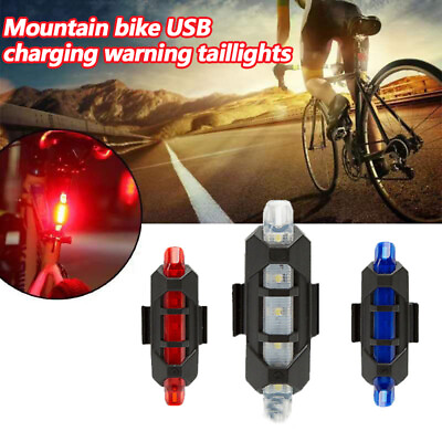 #ad LED Mountain Bike Luggage Rack Light Waterproof Bicycle Rear Seat Reflective Cq $2.19