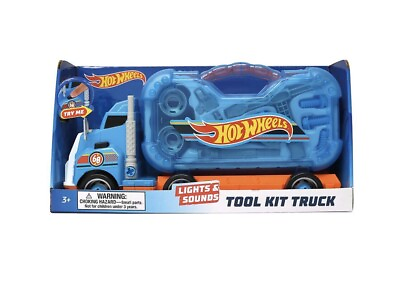 #ad HOT WHEELS LIGHTS amp; SOUNDS TOOL TRUCK WITH TOOLs Remove Took Kit N Build Truck $25.99