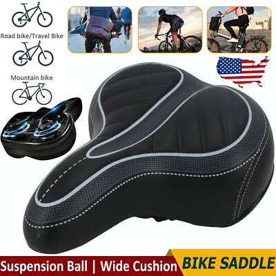 Bike Saddle Bicycle Seat Comfort Foam Sponge Air Cushion Pad Wide Big Bum Soft $16.79