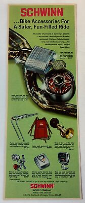 #ad 1972 SCHWINN accessories ad SAFER FUN FILLED RIDE $7.25