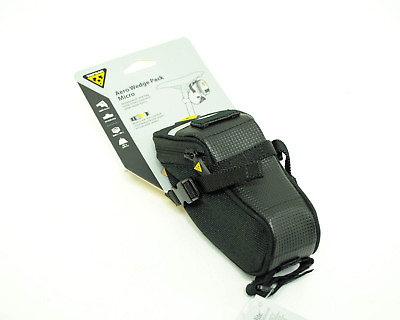 Topeak Micro Aero Wedge TC2471B Bike Seat Bag Black Saddle Pack QR Straps Strap $19.83
