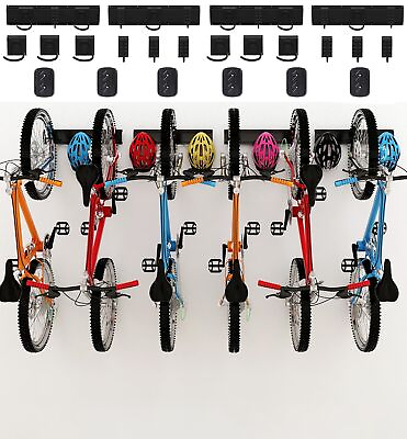 #ad Bike Storage Rack 68 inch with Bike Tire Wall Protectors Wall Mount Garage Bi... $81.87