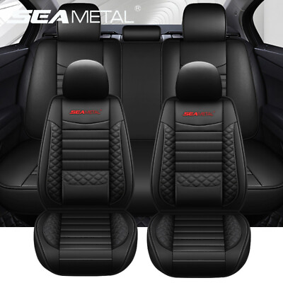 PU Leather Universal 5 Seats Car SUV Seat Covers Front amp; Rear Cushion Full Set $95.99