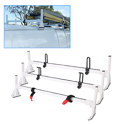 #ad #ad For Chevy Express 2500 3500 96 23 Steel White Cargo Van Ladder Roof Rack 3 bar $126.50