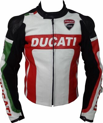 #ad DUCATI Biker Motorcycle Men Leather Jacket Racing Motorbike Leather Jacket. $159.99