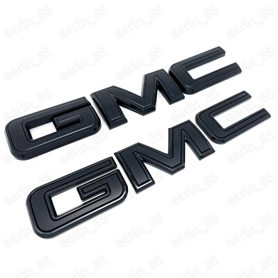 NEW Front amp; Rear Emblem Black kit For 2019 2024 GMC Sierra 1500 2500HD 3500HD $88.89