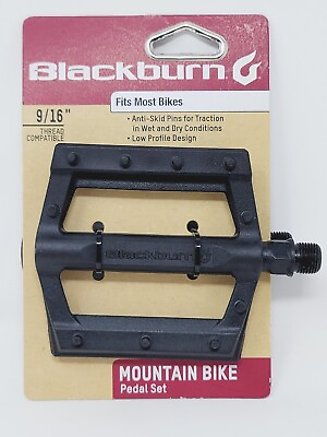#ad Blackburn Mountain Bike Pedals 9 16quot; Reliable Grip Durability Fits Most Bikes $11.99