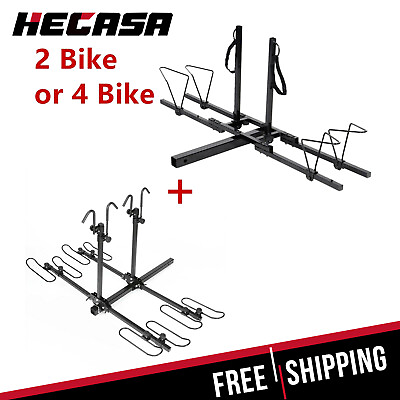 2 Bike 4 Bike Bicycle Carrier Hitch Receiver Heavy Duty 2#x27;#x27; Mount Rack Truck SUV $59.99