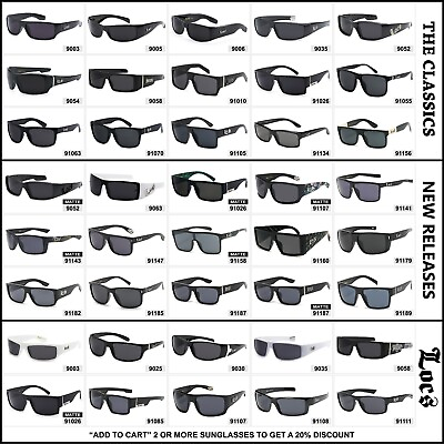 #ad LOCS Hardcore Gangster Sunglasses Classic Lowrider Biker Cholo Designer Eyewear $8.95
