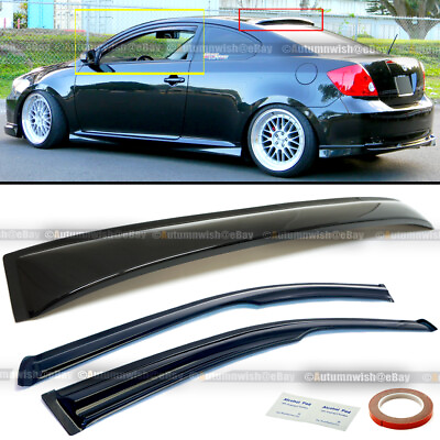 #ad For 04 05 10 Scion tC Coupe Mugen Style 3D Wavy Window Visor Rear Roof Visor $58.99