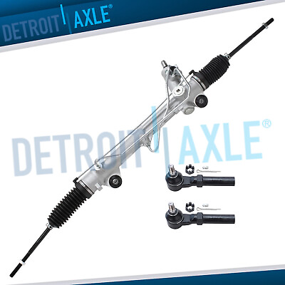 #ad Power Steering Rack and Pinion Assembly 2 New Outer Tie Rod Ends for Mustang $193.77