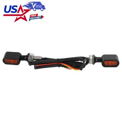#ad #ad LED Rear Mini Turn Signal Indicator For Sportster Touring Dyna Black Amber $24.87