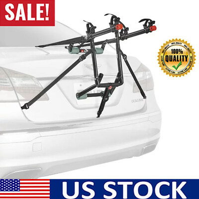 #ad 2 Bike Trunk Mount Bike Rack Carrier Hitch Mounted 35 lbs Per Bike Capacity US $57.30