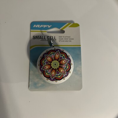 HUFFY BICYCLE BELL BIKE CRUISER Colorful Kaleidoscope Small Mandala Flower $12.00