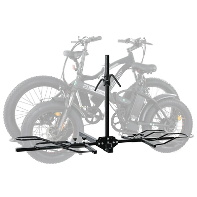 #ad Fat Tire Bike Rack Hitch Mount 2 Bike Carrier Vehicle Heavy Duty Folding Lock $122.37