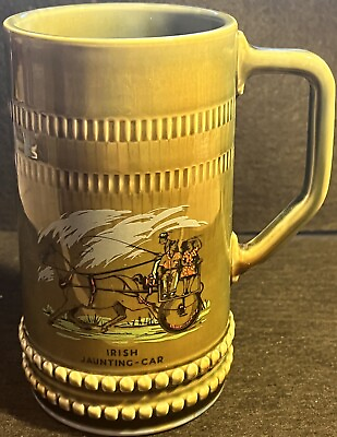 #ad Vintage Wade Irish Porcelain Mug Tankard Jaunting Car Ireland Beer Stein Marked $19.99