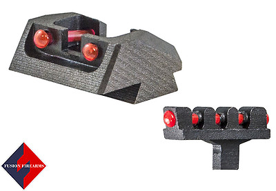 1911 Mil Spec Fiber Optic Sight Set Red Rear and Red Front $69.95
