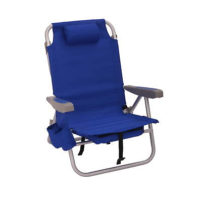 #ad #ad Reclining amp; Lay Flat Backpack Beach Chair Blue $35.01