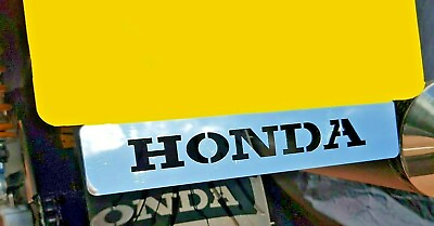 #ad HONDA NUMBER PLATE EMBLEM BADGE MIRROR POLISHED STAINLESS STEEL NP005 GBP 19.99