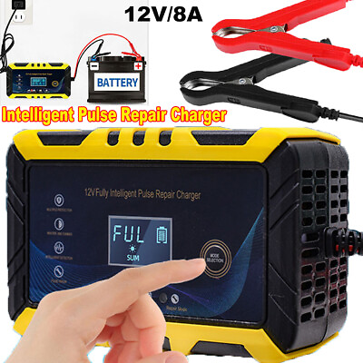 Smart Car Battery Charger Automatic Jump Starter Pulse Repair 12V 6A Digital US $17.59