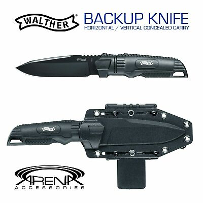 Walther BackUp Knife Vertical Horizontal Conceal Carry Mount Sheath Fixed Blade $33.95