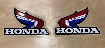 #ad Honda Red White Blue Wing Logo Tank Window Sticker Decal 21mil weather proof $13.95