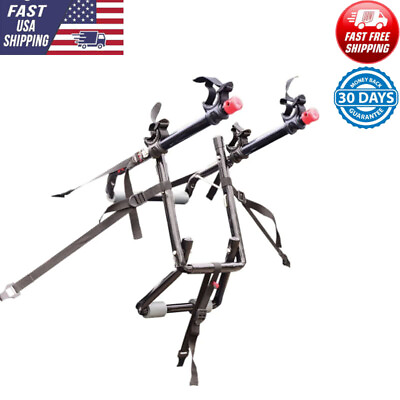 #ad Deluxe Safetly Metal 2 Bike Rack For Van SUV Trunk Mounted Stable Carrier New $65.21