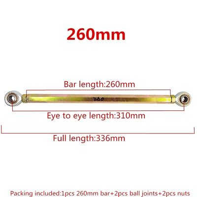 #ad #ad Motorcycle Round Ball Joints 260mm M10 Steering Linkage For Scooter Trailer Bike $27.99