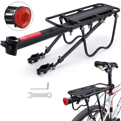 #ad Rear Bike Rack Cargo Rack Alloy Luggage Carrier Bicycle 110 Lbs Capacity Holder $21.90