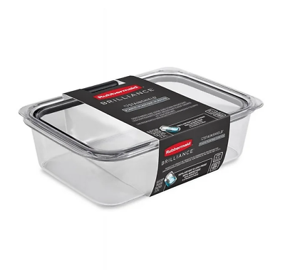 #ad Rubbermaid Brilliance Large Stain Proof Food Storage Container 9.6 Cup $14.73