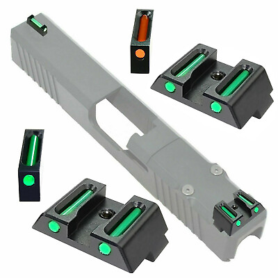 Fiber Optic Sights Set Front Rear for Glock 17 17L 19 22 23 24 26 27 33 34 35 38 $11.99