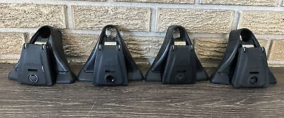 #ad Set of 4 Yakima Q Towers Roof Rack Towers for Round Bars Good Condition $45.00