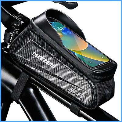 #ad #ad Cycling Front Frame Bag Front Top Tube Waterproof Case Phone Holder Frame Case $12.65
