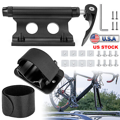 #ad #ad Bike Fork Block Mount Bicycle Mount Carrier Rack for Car Roof Rack Quick Release $27.99