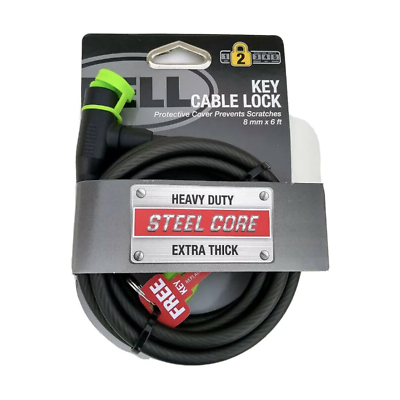 #ad Bell Sport Key Cable Bike Lock Heavy Duty Steel Core Extra Thick Black $10.88