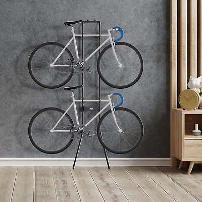#ad 2 Bike Storage Rack Free Standing Vertical Bike Rack Holds Up to 90 lbs $38.04