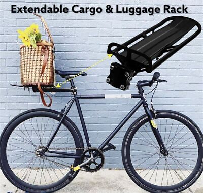 #ad Bike Carrier Rack Seatpost Rear Pannier Luggage Carrier Bike Shelf Quick Release $21.48