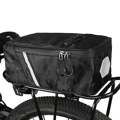 #ad #ad 5L Bike Rear Rack Bag resistant Trunk Bag Cycling Bike Ebike D4E1 $17.20