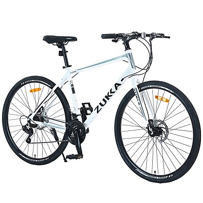 #ad 21 Speed Hybrid bike Disc Brake 700C Road Bike For men women#x27;s City Bicycle $331.55