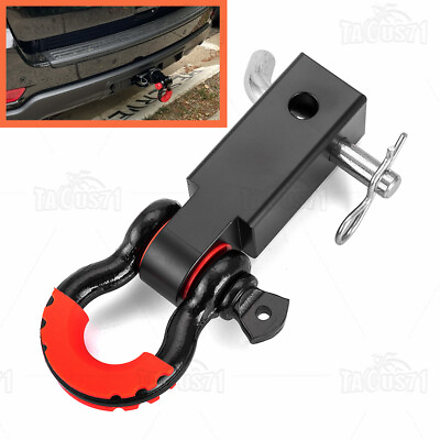 #ad Receiver Hitch 3 4Inch D Ring Shackle Tow Hook Winch Mount To 2quot; Receivers $24.99