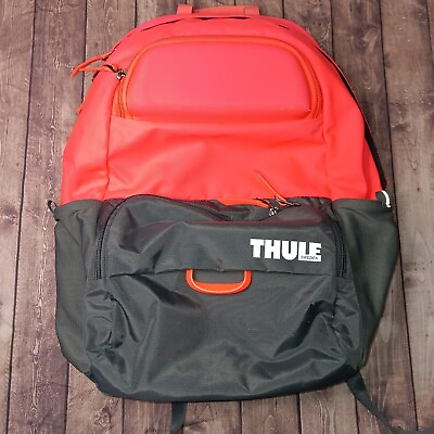 #ad Thule Backpack Orange amp; Gray Commuter Laptop Sunglasses Pocket $25.00