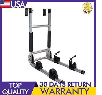 #ad #ad Bike Rack Rv Ladder Mount Accommodate Up 2 Soft Handles Locking Pins Fixed Place $81.45
