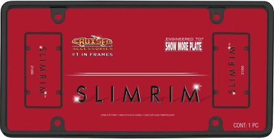 #ad Cruiser Accessories License Plate Frame Slim Rim Black 21350 $15.61